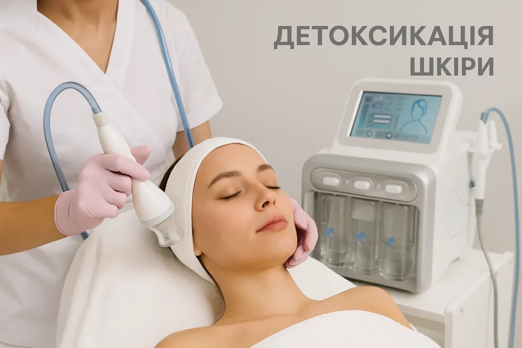 Процедура детоксикації шкіри обличчя у салоні — апаратна чистка для сяйва та свіжості